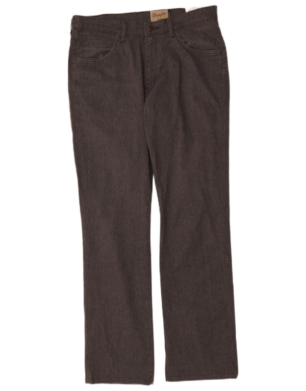 Wrangler Mens Arizona Stretch Straight Jeans W34 L34 Grey Cotton