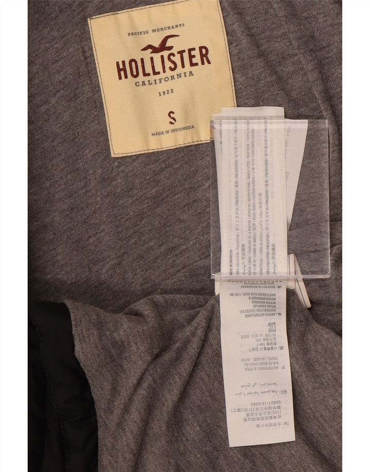 Hollister Womens Hooded Padded Jacket UK 10 Small Black Colourblock