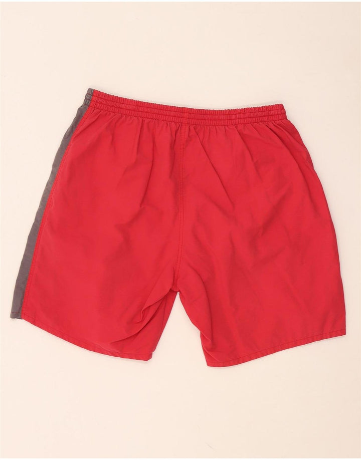 NAPAPIJRI Mens Graphic Sport Shorts 2XL Red Colourblock Cotton