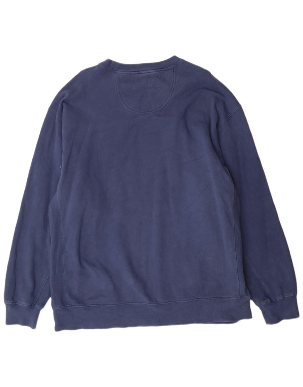 Izod Mens Tall Sweatshirt Jumper XL Navy Blue Cotton