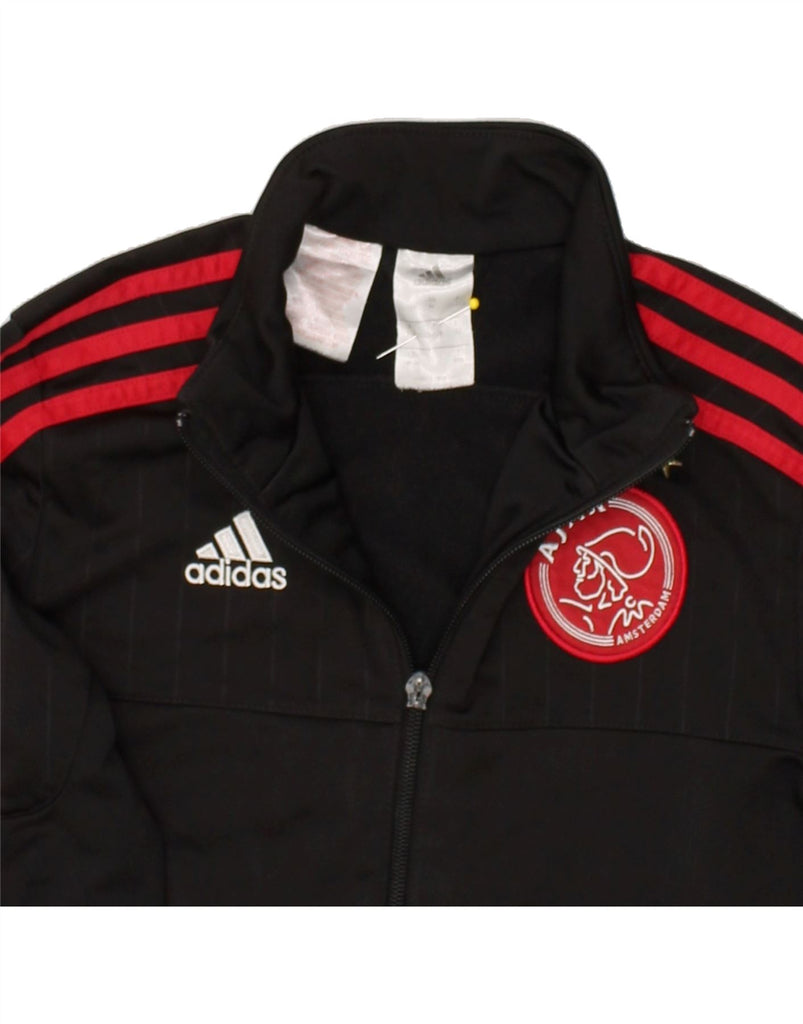 ADIDAS Boys Ajax Graphic Tracksuit Top Jacket 11-12 Years Black | Vintage Adidas | Thrift | Second-Hand Adidas | Used Clothing | Messina Hembry 