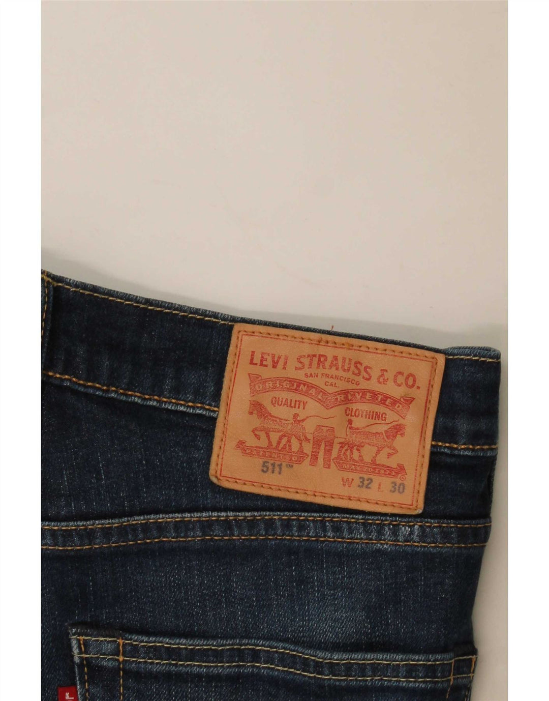 Levi's Womens 511 Slim Jeans W32 L30 Navy Blue Cotton