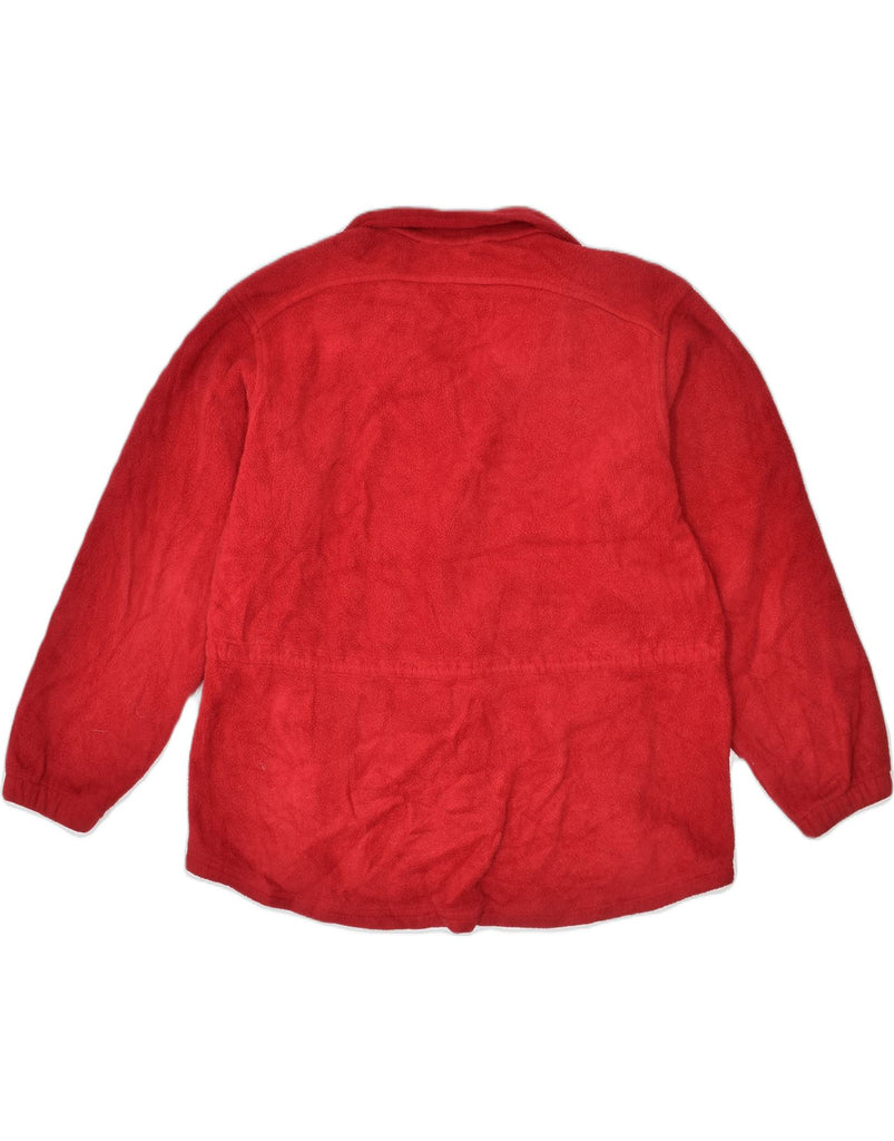 L.L.BEAN Womens Fleece Jacket UK 14 Medium Red Polyester | Vintage | Thrift | Second-Hand | Used Clothing | Messina Hembry 