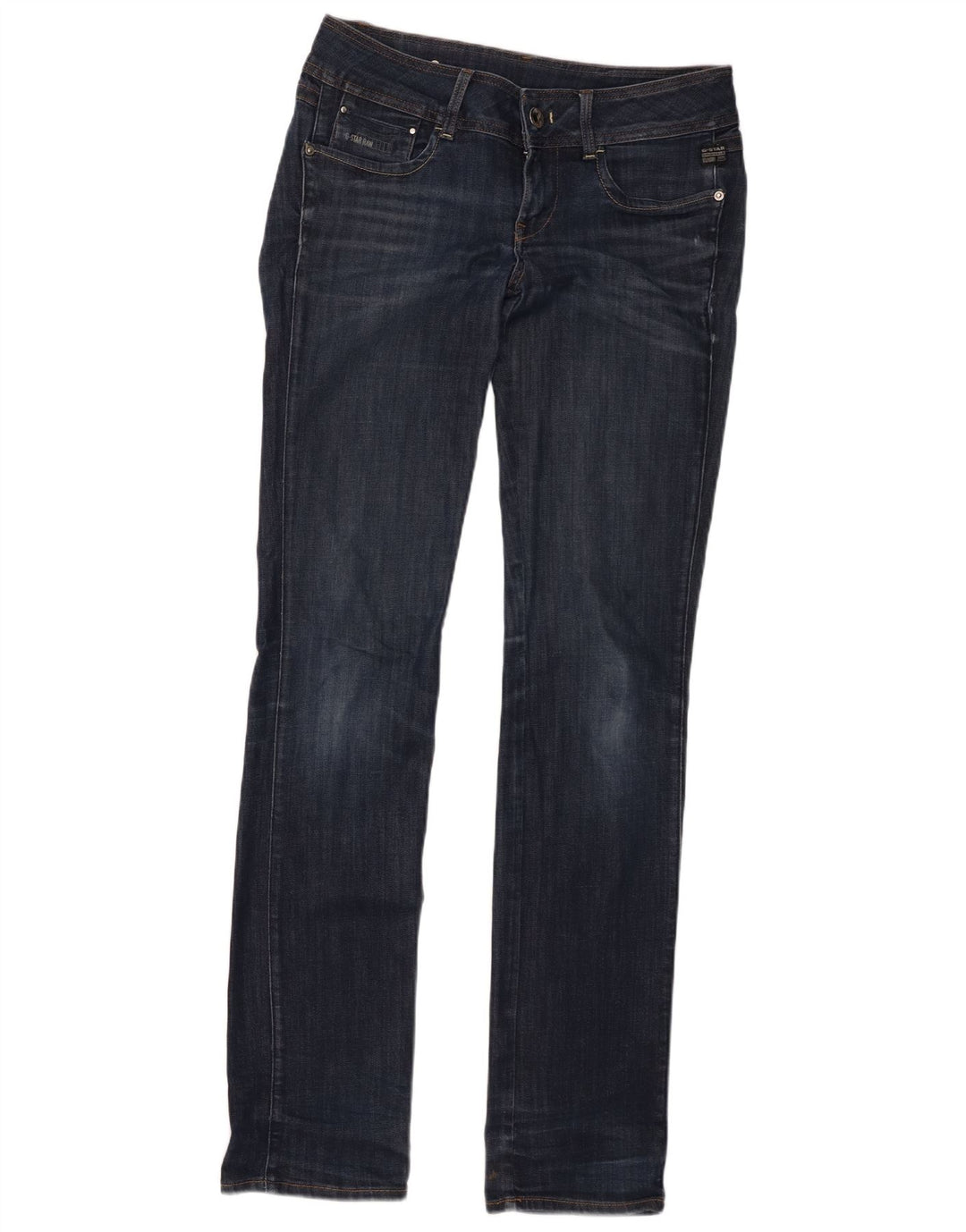 G-Star Womens Straight Jeans W29 L36 Navy Blue Cotton