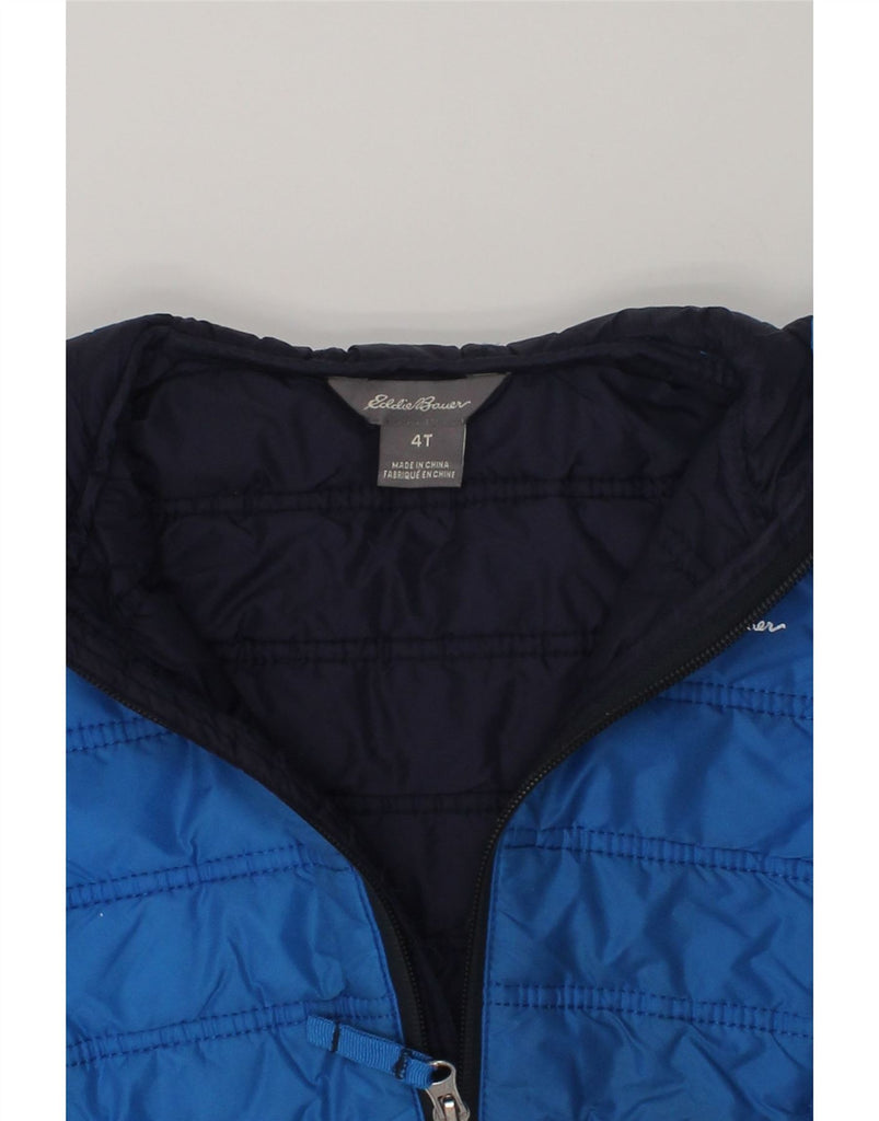 EDDIE BAUER Boys Hooded Padded Jacket 3-4 Years Blue Nylon | Vintage Eddie Bauer | Thrift | Second-Hand Eddie Bauer | Used Clothing | Messina Hembry 