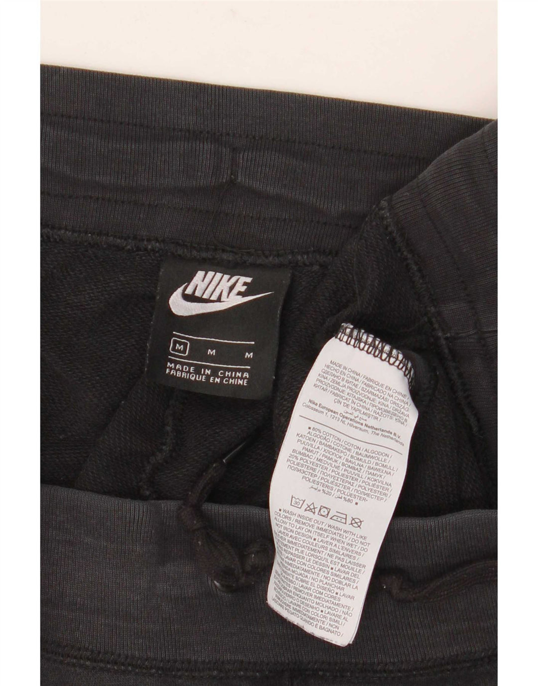 Nike Womens Tracksuit Trousers Joggers UK 14 Medium Black Cotton