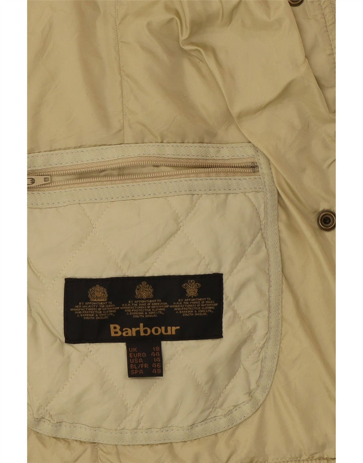 Barbour Womens Quilted Jacket UK 18 XL Khaki Polyamide