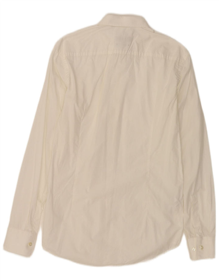 Hugo Boss Mens Slim Fit Shirt Size 38 15 Medium White Cotton