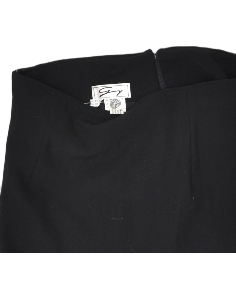 GENNY Womens Pencil Skirt W30 Medium Black Wool | Vintage Genny | Thrift | Second-Hand Genny | Used Clothing | Messina Hembry 