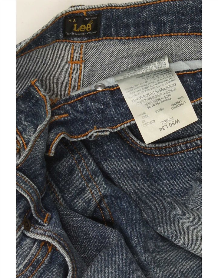 Lee Mens Powell Slim Jeans W30 L28 Blue Cotton