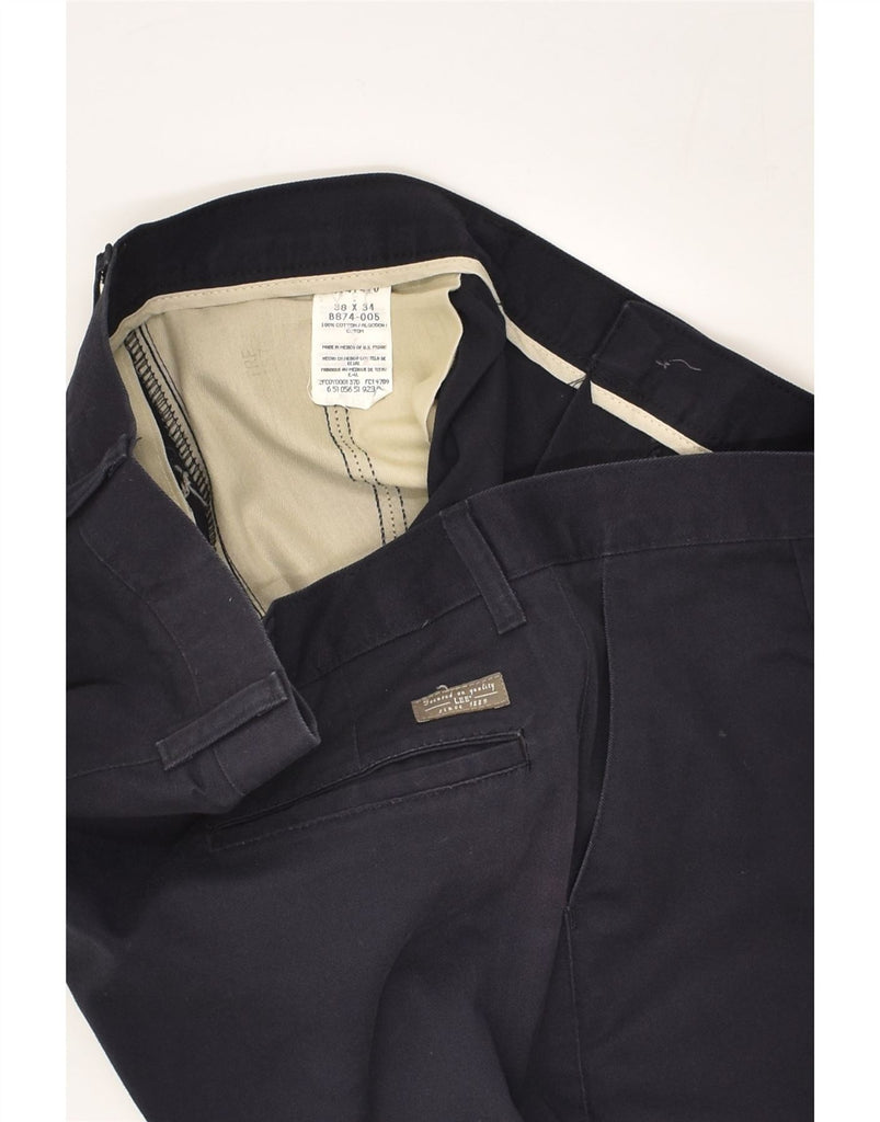 LEE Mens Slim Chino Trousers W38 L34 Navy Blue Cotton | Vintage Lee | Thrift | Second-Hand Lee | Used Clothing | Messina Hembry 