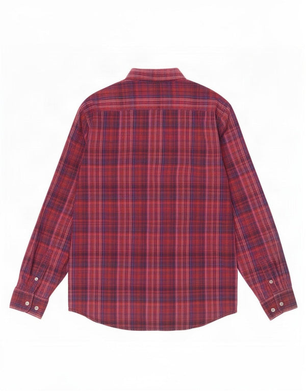 Dkny Mens Shirt Large Red Check Cotton