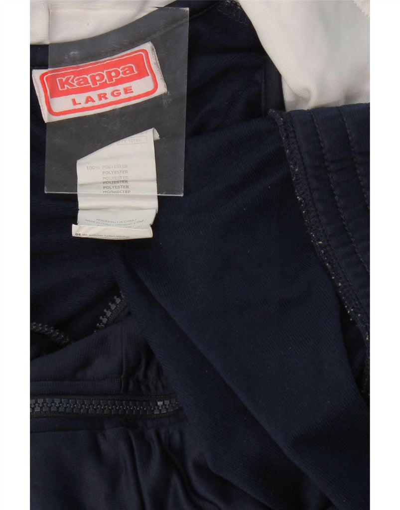 KAPPA Boys Tracksuit Top Jacket 15-16 Years Large Navy Blue Colourblock Vintage Kappa and Second-Hand Kappa from Messina Hembry 