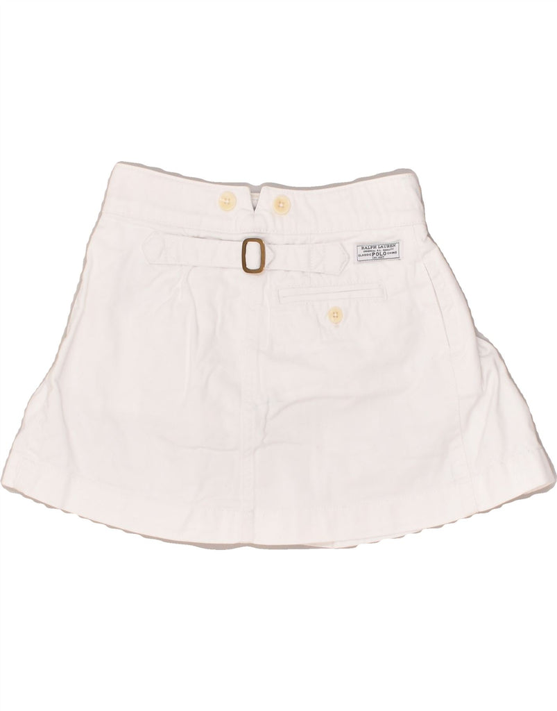 RALPH LAUREN Girls Knife Pleated Skirt 5-6 Years W22  White Cotton | Vintage Ralph Lauren | Thrift | Second-Hand Ralph Lauren | Used Clothing | Messina Hembry 