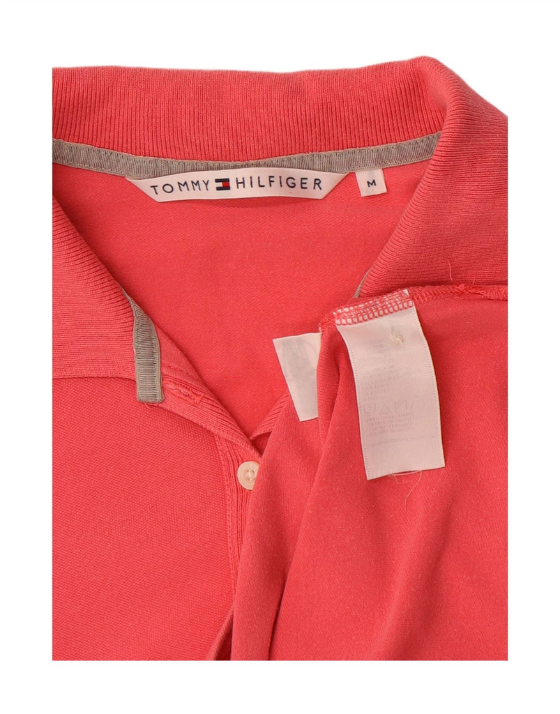 TOMMY HILFIGER Womens Polo Shirt UK 12 Medium Red Cotton Vintage Tommy Hilfiger and Second-Hand Tommy Hilfiger from Messina Hembry 