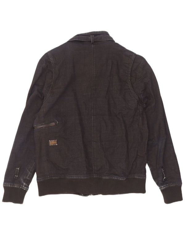 G-Star Mens Military Bomber Jacket UK 42 XL Black Cotton