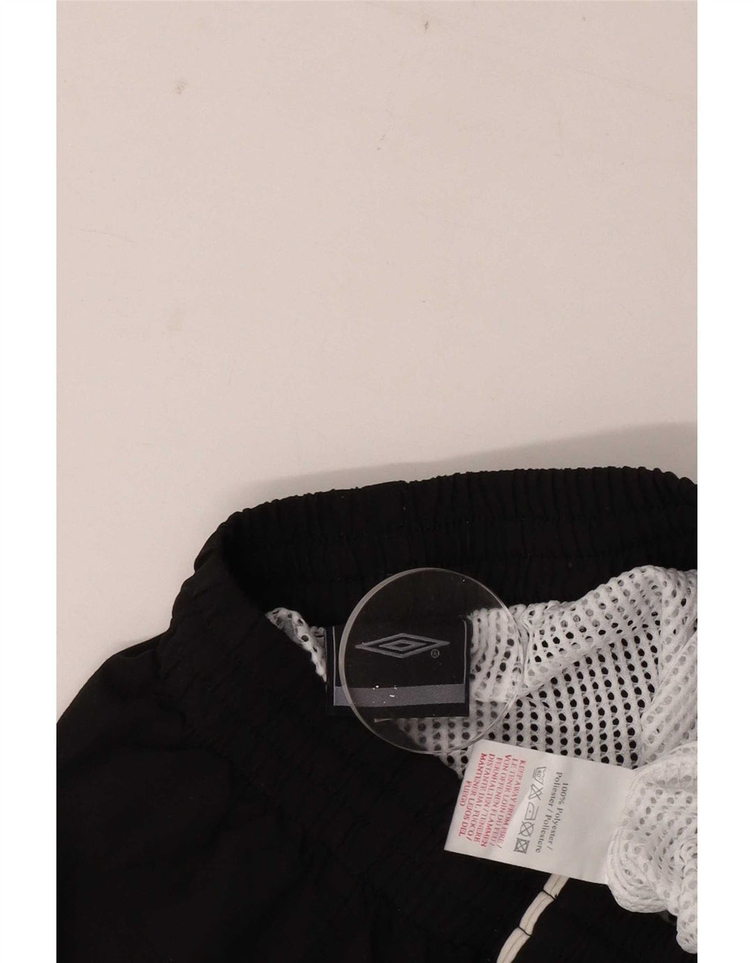 Umbro Mens Graphic Sport Shorts Medium  Black Polyester