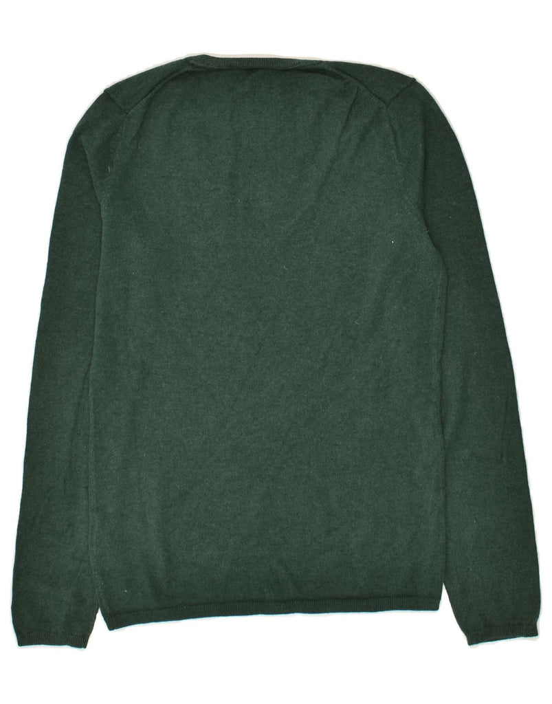 TOMMY HILFIGER Womens V-Neck Jumper Sweater UK 6 XS Green Wool | Vintage Tommy Hilfiger | Thrift | Second-Hand Tommy Hilfiger | Used Clothing | Messina Hembry 