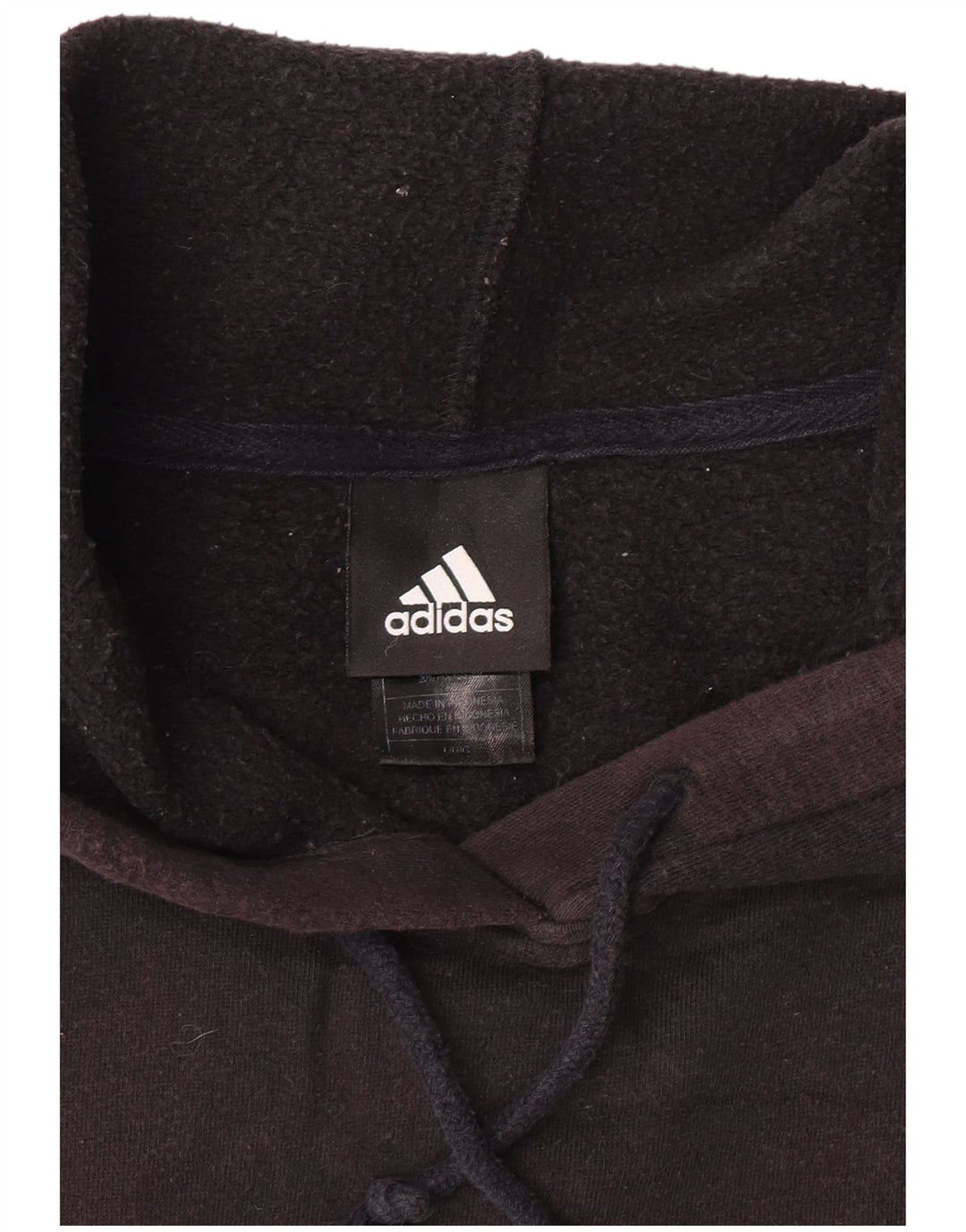 ADIDAS Mens Graphic Hoodie Jumper Large Black Cotton