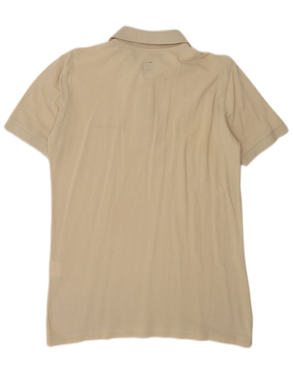 Calvin Klein Jeans Mens Polo Shirt Medium Beige Cotton