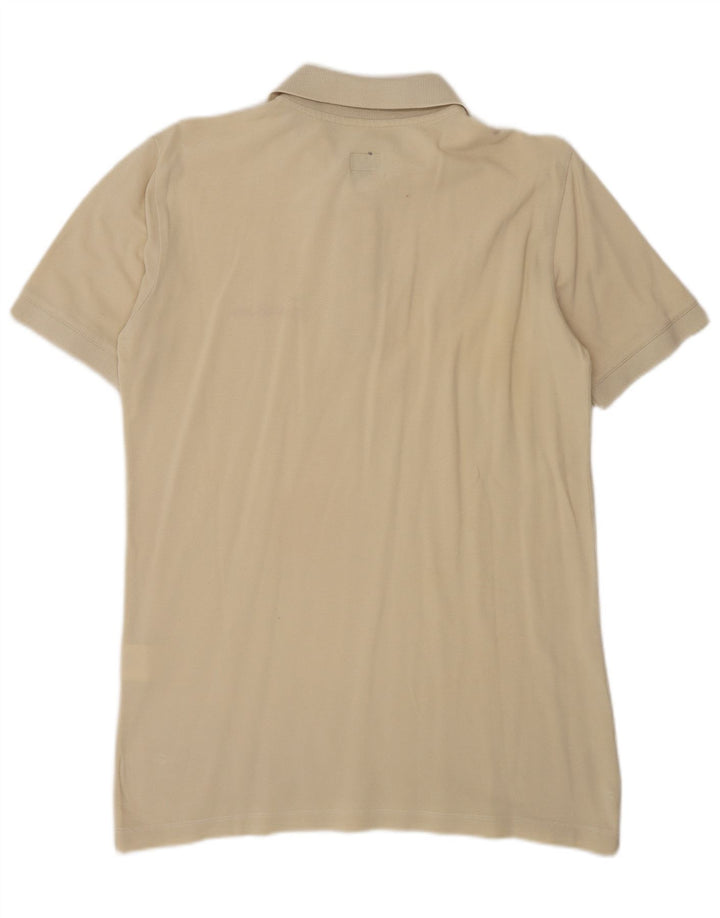 Calvin Klein Jeans Mens Polo Shirt Medium Beige Cotton