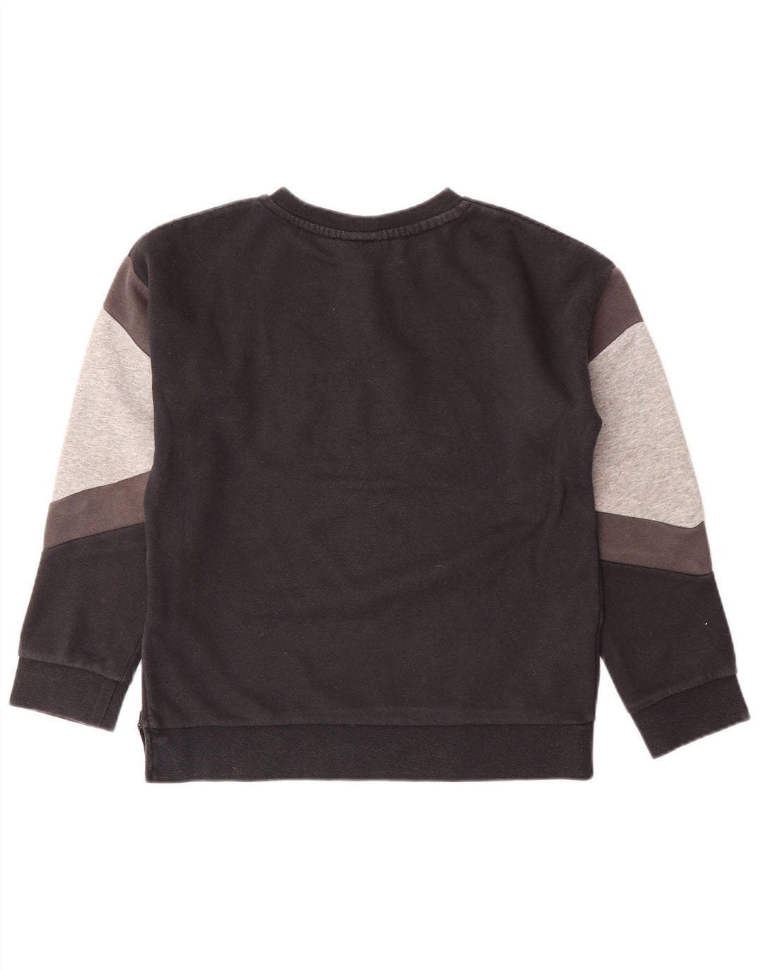 NIKE Boys Graphic Sweatshirt Jumper 12-13 Years Large Black Colourblock