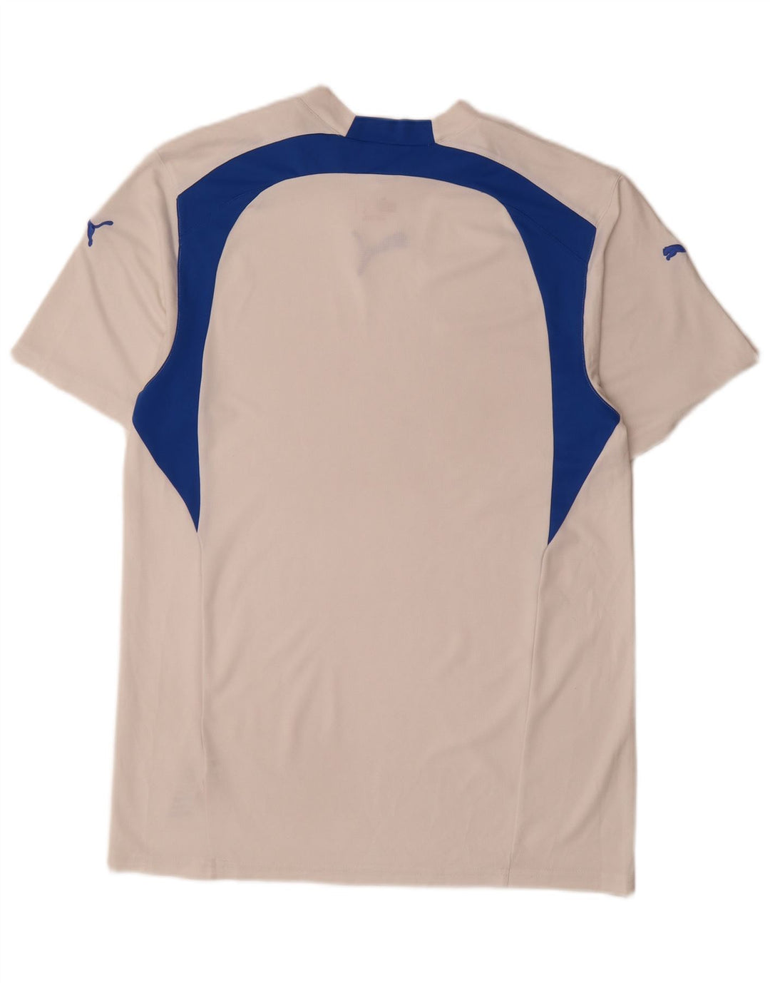 Puma Mens T-Shirt Top Small White Colourblock Polyester