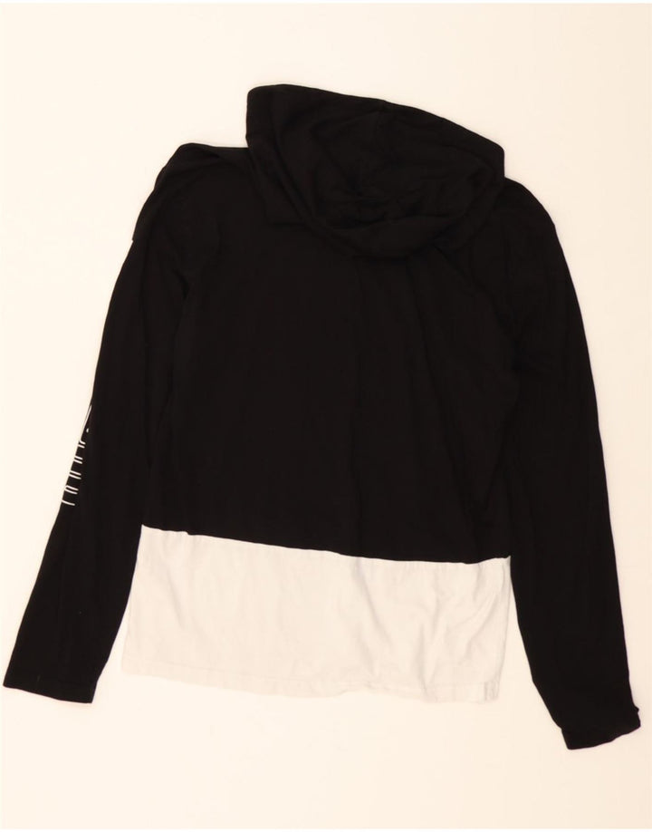 PUMA Mens Graphic Hoodie Jumper Small Black Colourblock Vintage Puma and Second-Hand Puma from Messina Hembry 