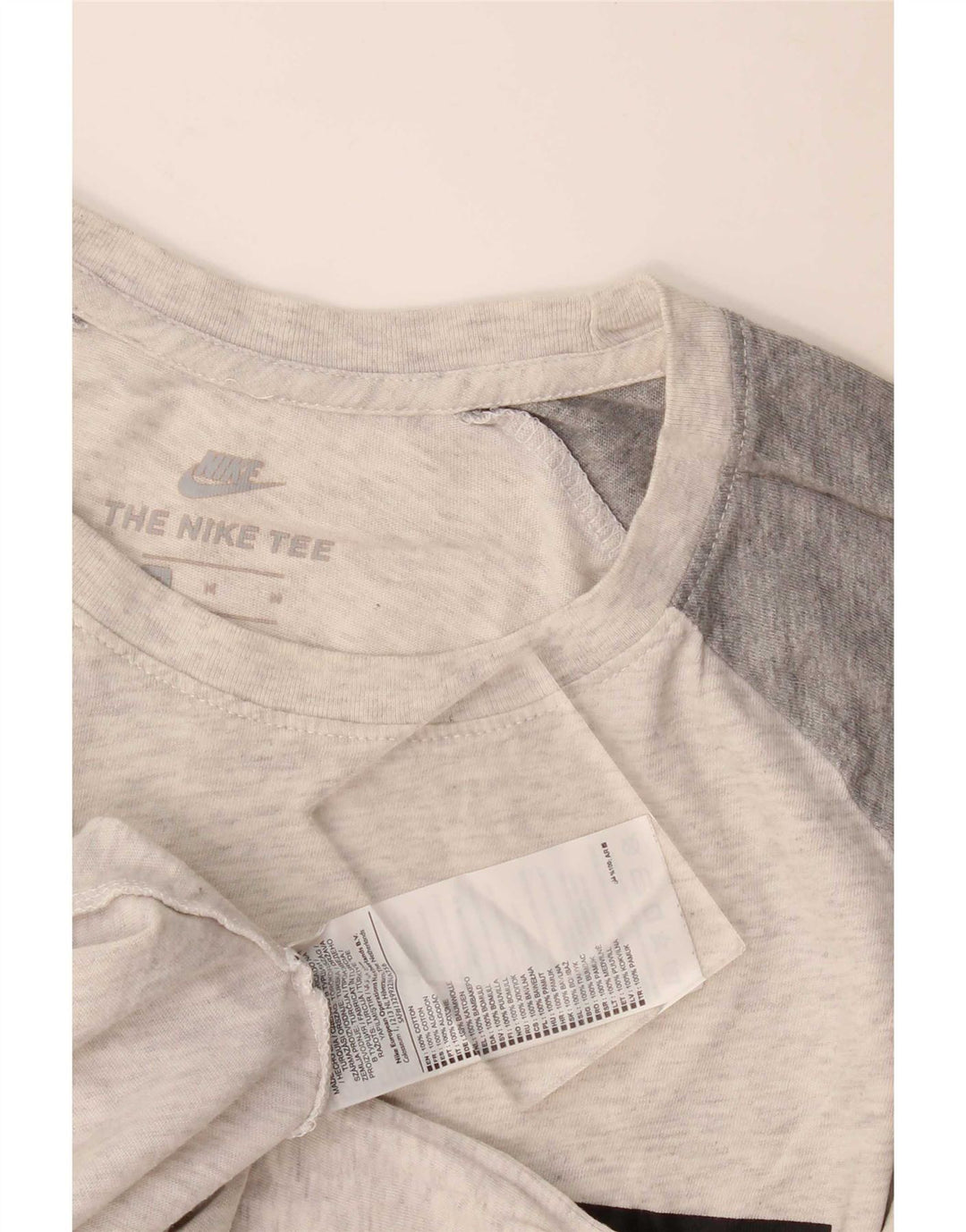 Nike Mens Graphic T-Shirt Top Medium Grey Colourblock