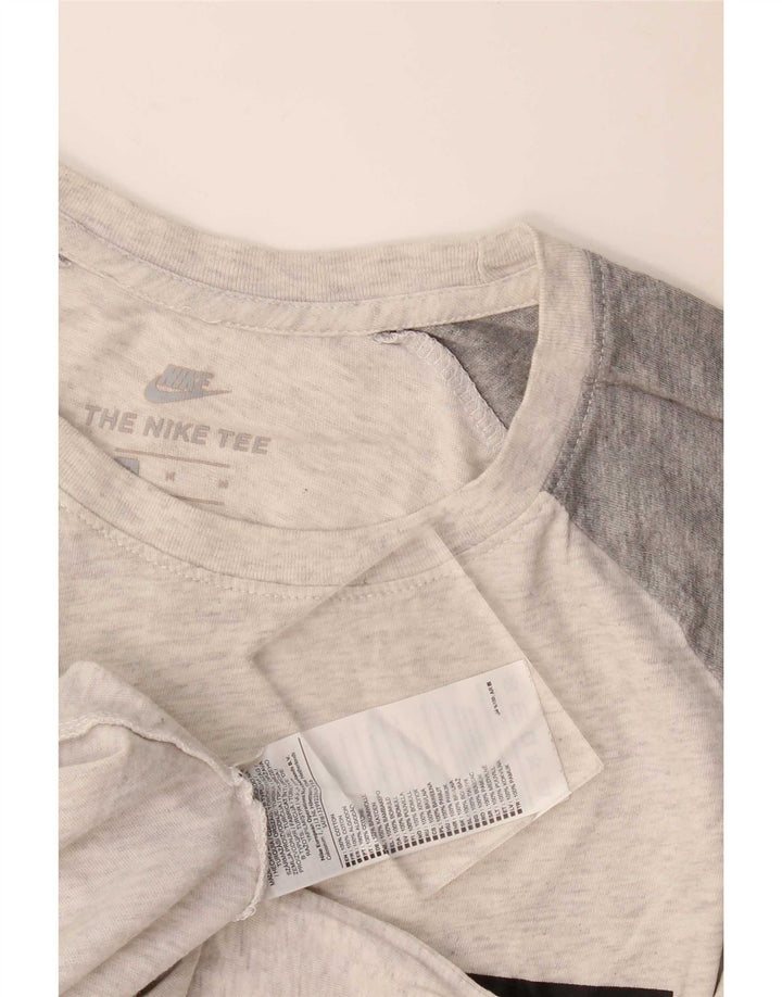 Nike Mens Graphic T-Shirt Top Medium Grey Colourblock