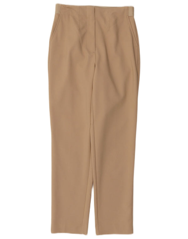 Marks & Spencer Womens Tapered Casual Trousers UK 8 Small W28 L27 Beige