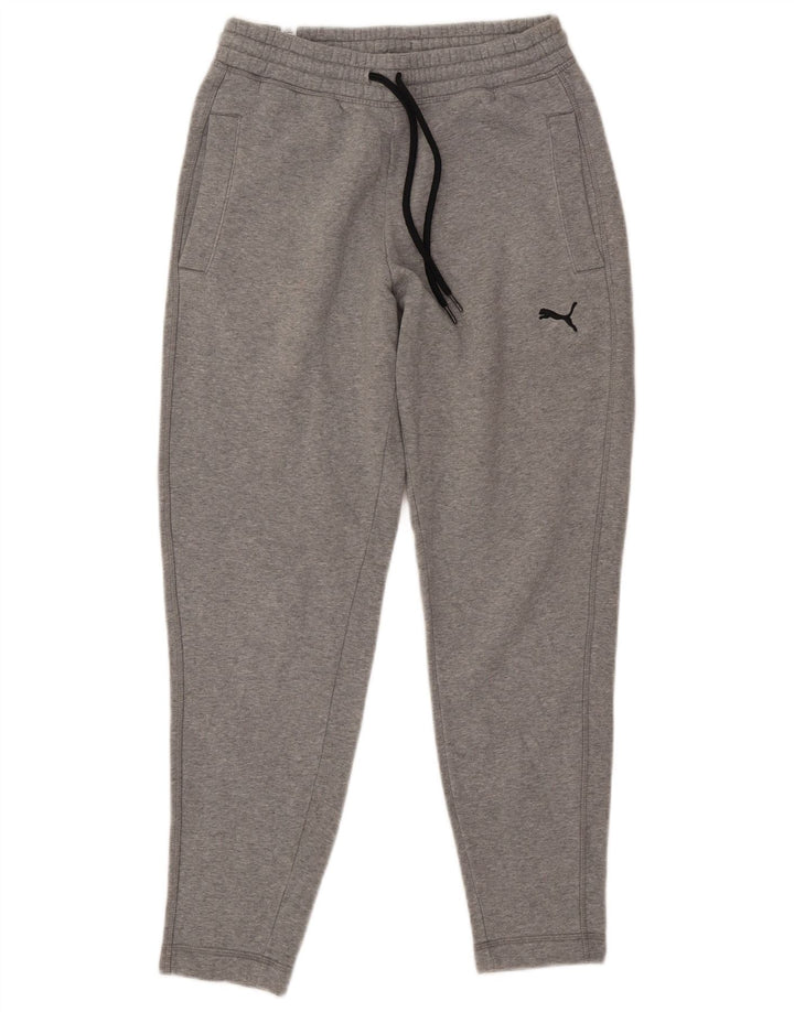 PUMA Mens Tracksuit Trousers Small  Grey Cotton