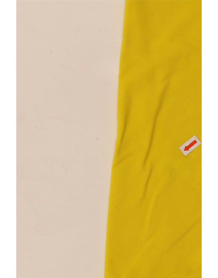 TOMMY HILFIGER Mens Hoodie Jumper Small Yellow Cotton