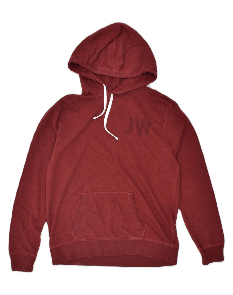 JACK WILLS Mens Graphic Hoodie Jumper Medium Burgundy Cotton | Vintage | Thrift | Second-Hand | Used Clothing | Messina Hembry 