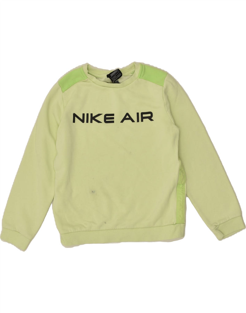 NIKE Boys Graphic Sweatshirt Jumper 12-13 Years Large Green Cotton | Vintage Nike | Thrift | Second-Hand Nike | Used Clothing | Messina Hembry 