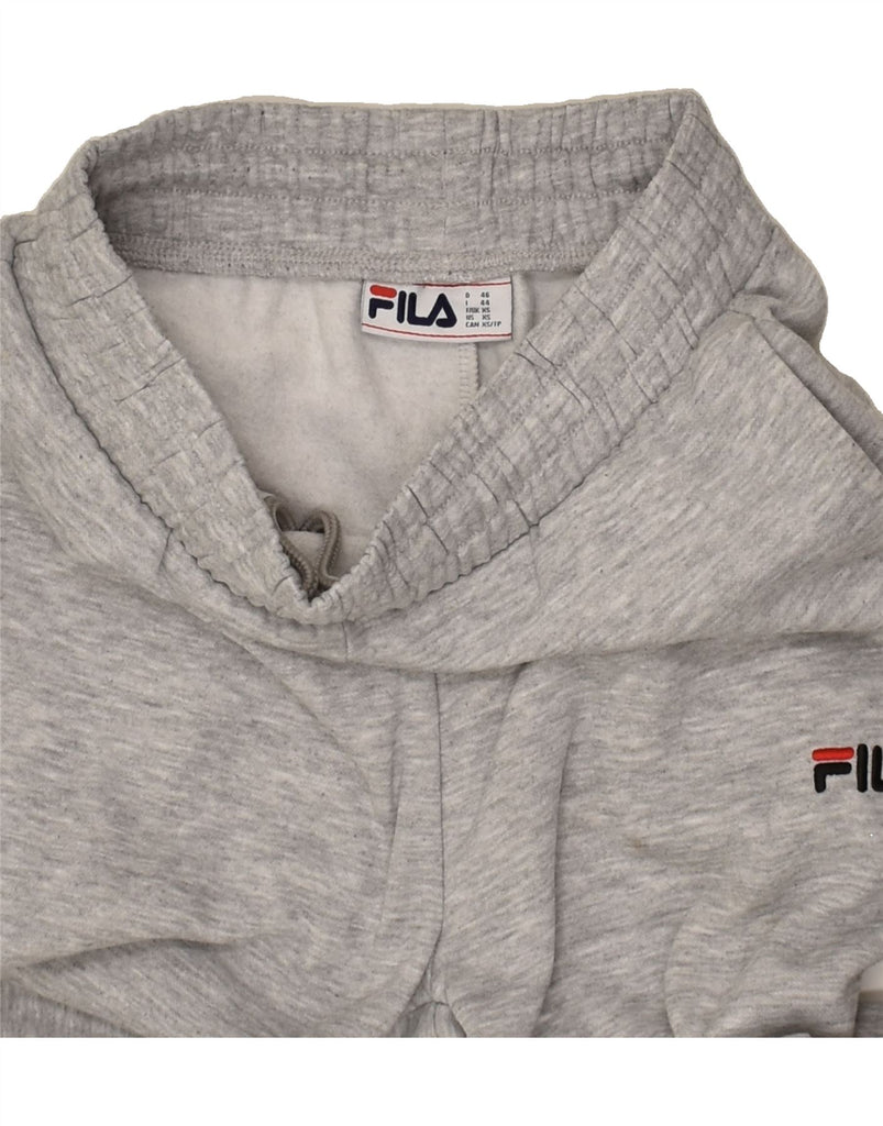 FILA Mens Graphic Tracksuit Trousers Joggers IIT 44 XS Grey Polyester | Vintage Fila | Thrift | Second-Hand Fila | Used Clothing | Messina Hembry 