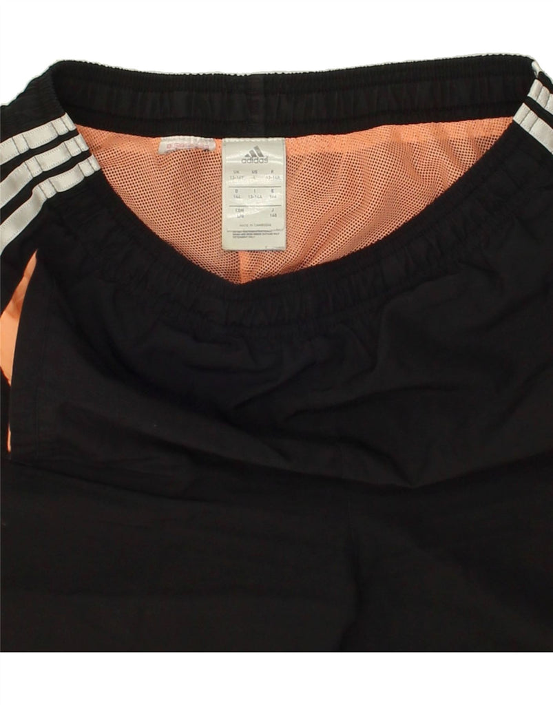 ADIDAS Boys Graphic Sport Shorts 13-14 Years Black Polyester | Vintage Adidas | Thrift | Second-Hand Adidas | Used Clothing | Messina Hembry 