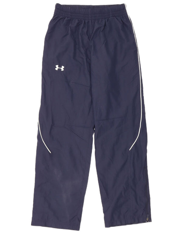 Under Armour Womens Tracksuit Trousers UK 10 Small Navy Blue Polyester