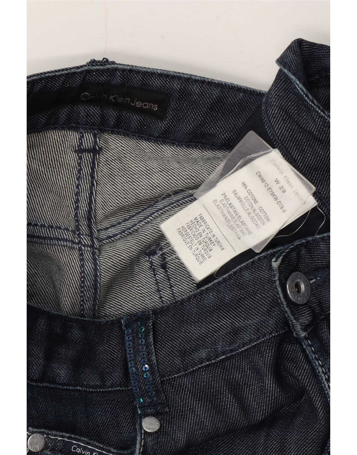 Calvin Klein Womens Cropped Jeans W29 L24 Navy Blue Cotton