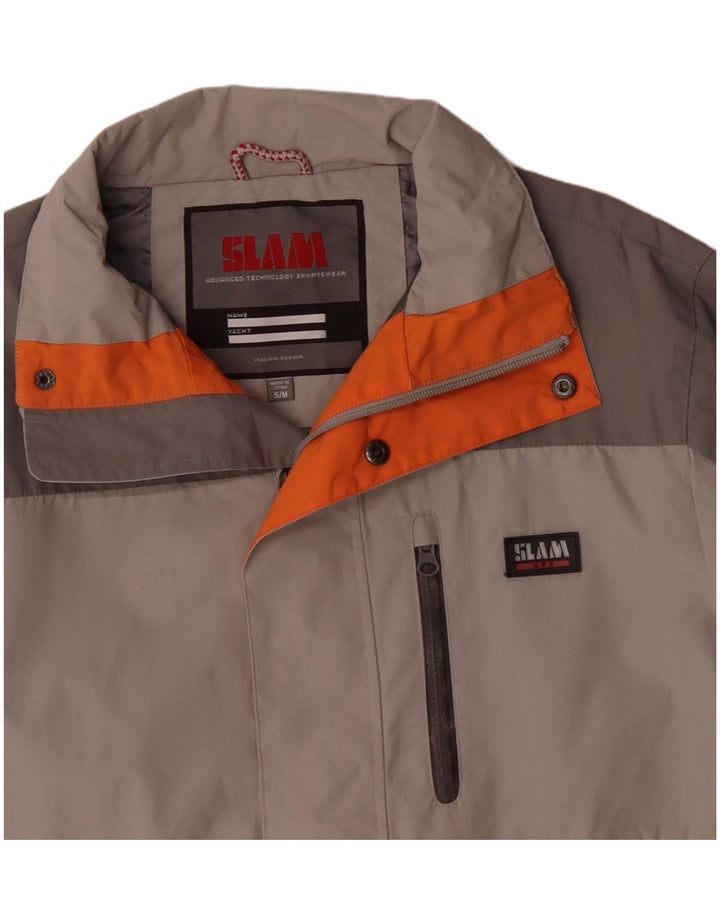 Slam Mens Windbreaker Jacket UK 36 Small Grey Colourblock Polyamide