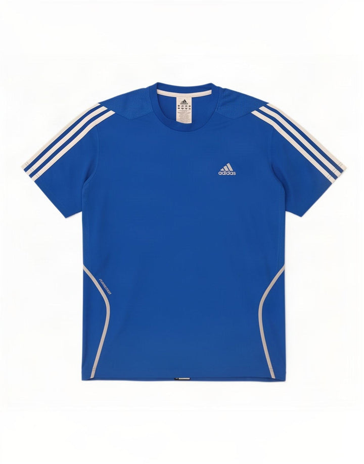 Adidas Mens T-Shirt Top Medium Blue Polyester