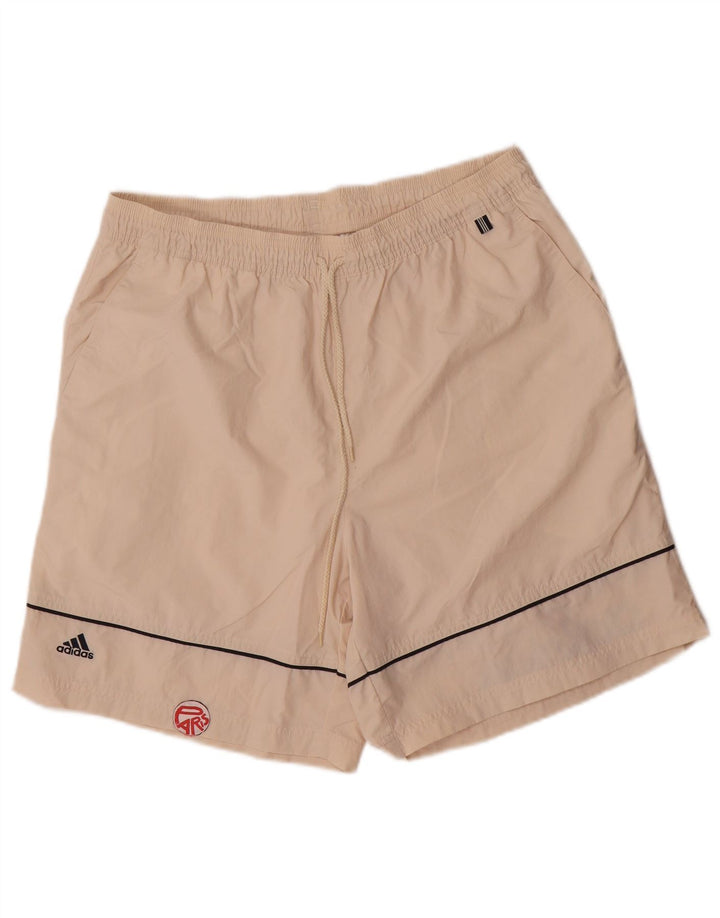 Adidas Mens Graphic Sport Shorts Large Off White Polyester