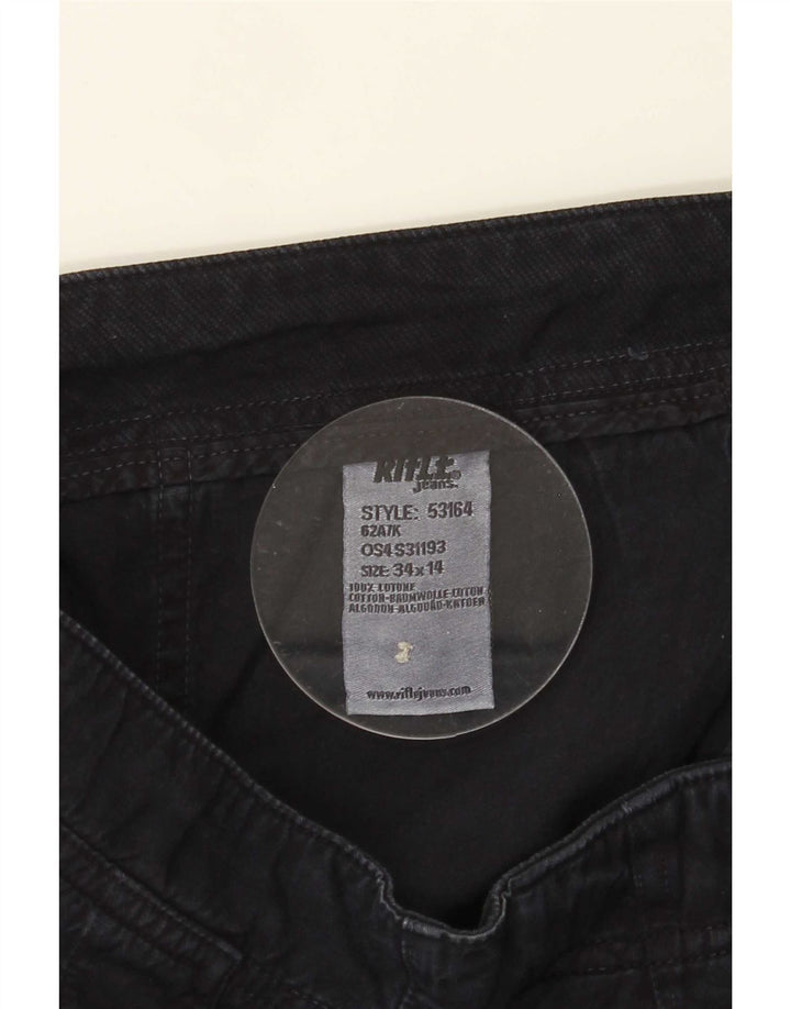 Rifle Mens Cargo Shorts Large W34 Navy Blue Cotton