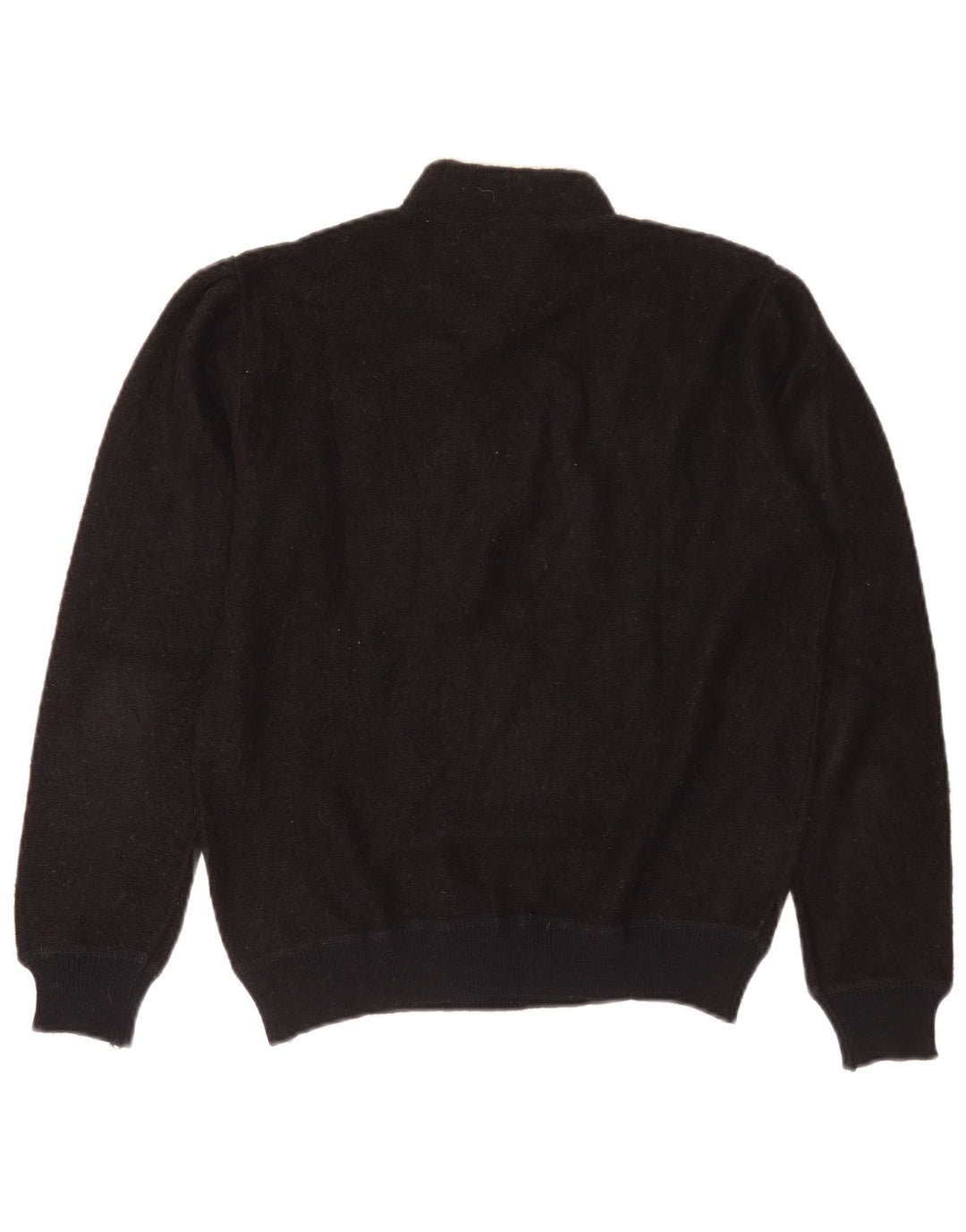 Vintage Womens Turtle Neck Jumper Sweater UK 14 Medium Black Floral