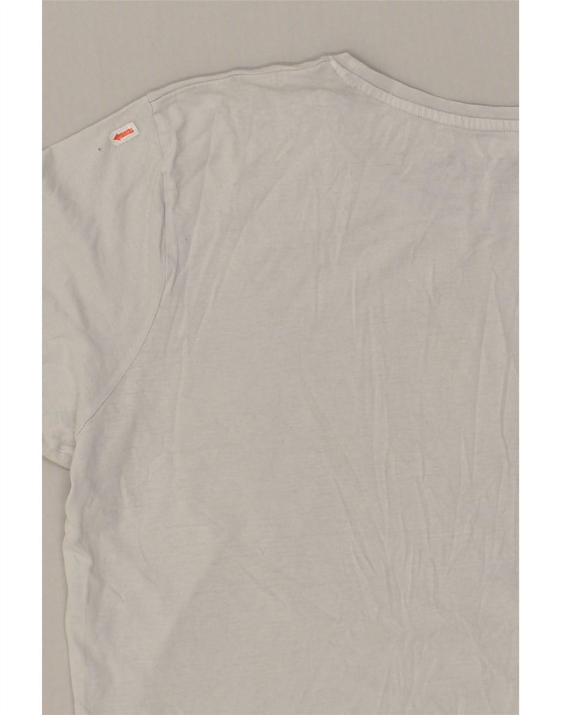 JACK & JONES Mens Slim Graphic T-Shirt Top XL Off White Cotton Vintage Jack & Jones and Second-Hand Jack & Jones from Messina Hembry 