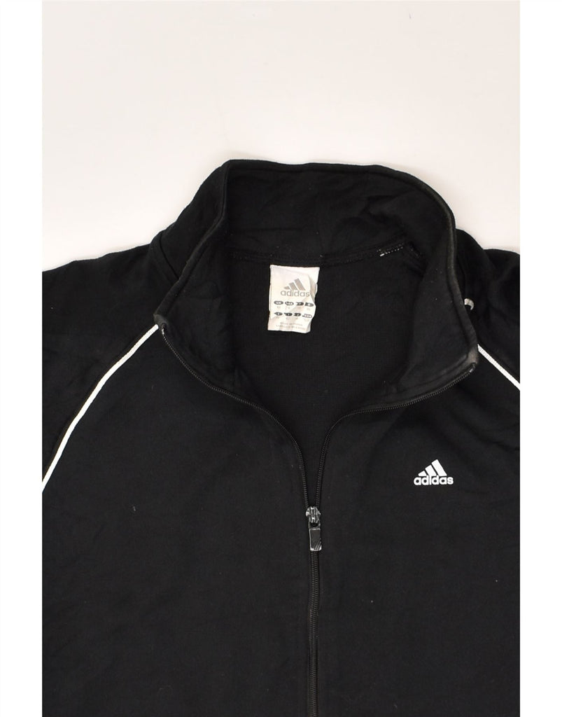 ADIDAS Womens Tracksuit Top Jacket UK 10 Small Black | Vintage Adidas | Thrift | Second-Hand Adidas | Used Clothing | Messina Hembry 