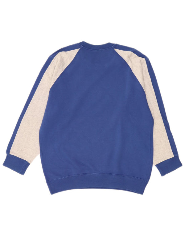 Champion Boys Graphic Sweatshirt Jumper 11-12 Years Large Blue Colourblock