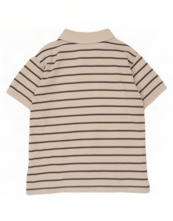 Invicta Mens Polo Shirt IT 48 Medium White Striped Cotton