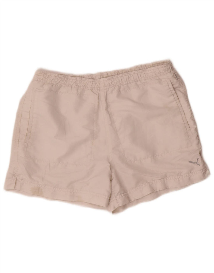 Puma Womens Sport Shorts UK 12 Medium White Polyester