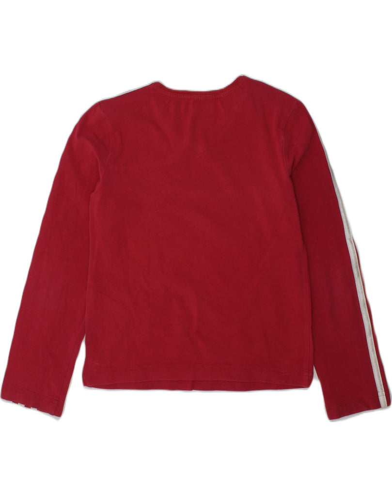 ADIDAS Girls Graphic Top Long Sleeve 7-8 Years Red Cotton | Vintage Adidas | Thrift | Second-Hand Adidas | Used Clothing | Messina Hembry 